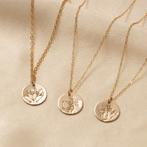 Stardust Bloom Zodiac Necklace