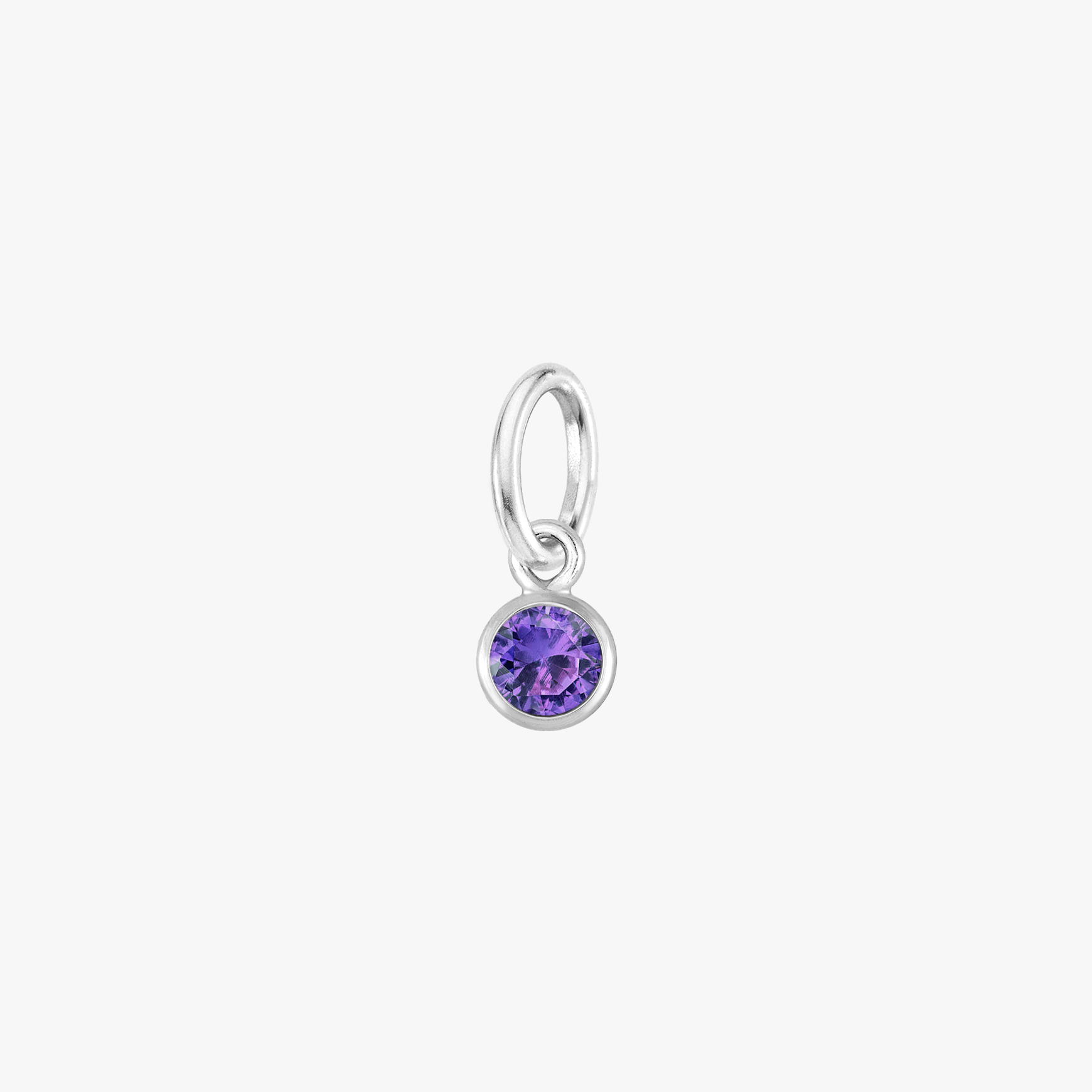Color:Silver Birthstone Gem:Amethyst