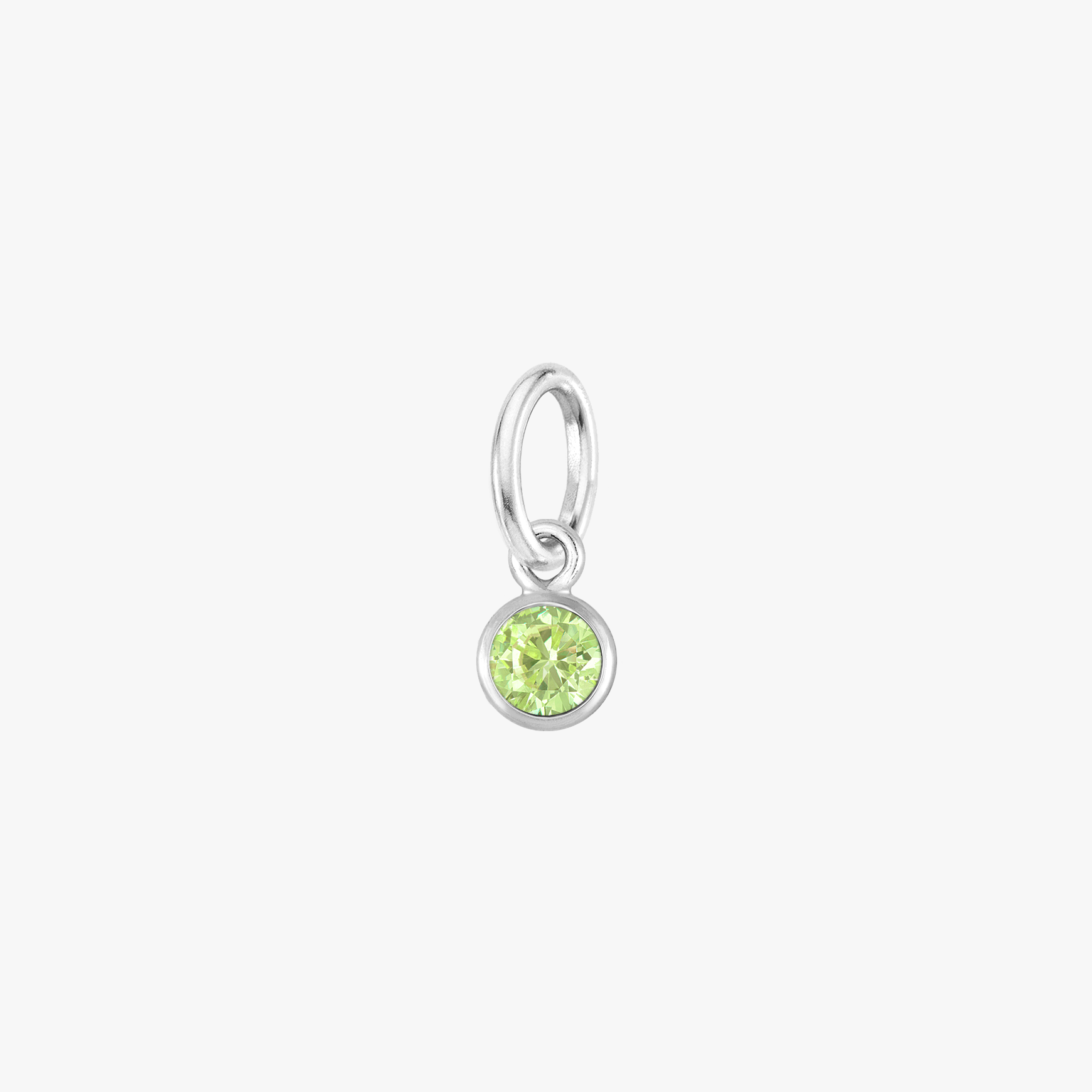 Color:Silver Birthstone Gem:Peridot