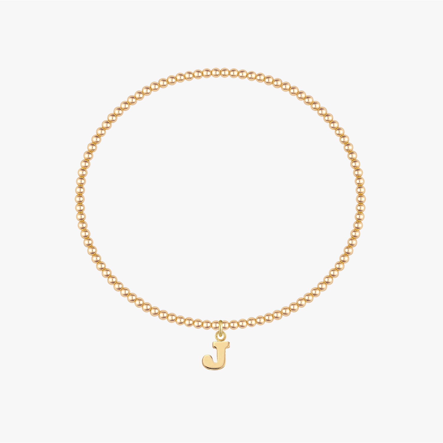 Letter Charm Beaded Bracelet