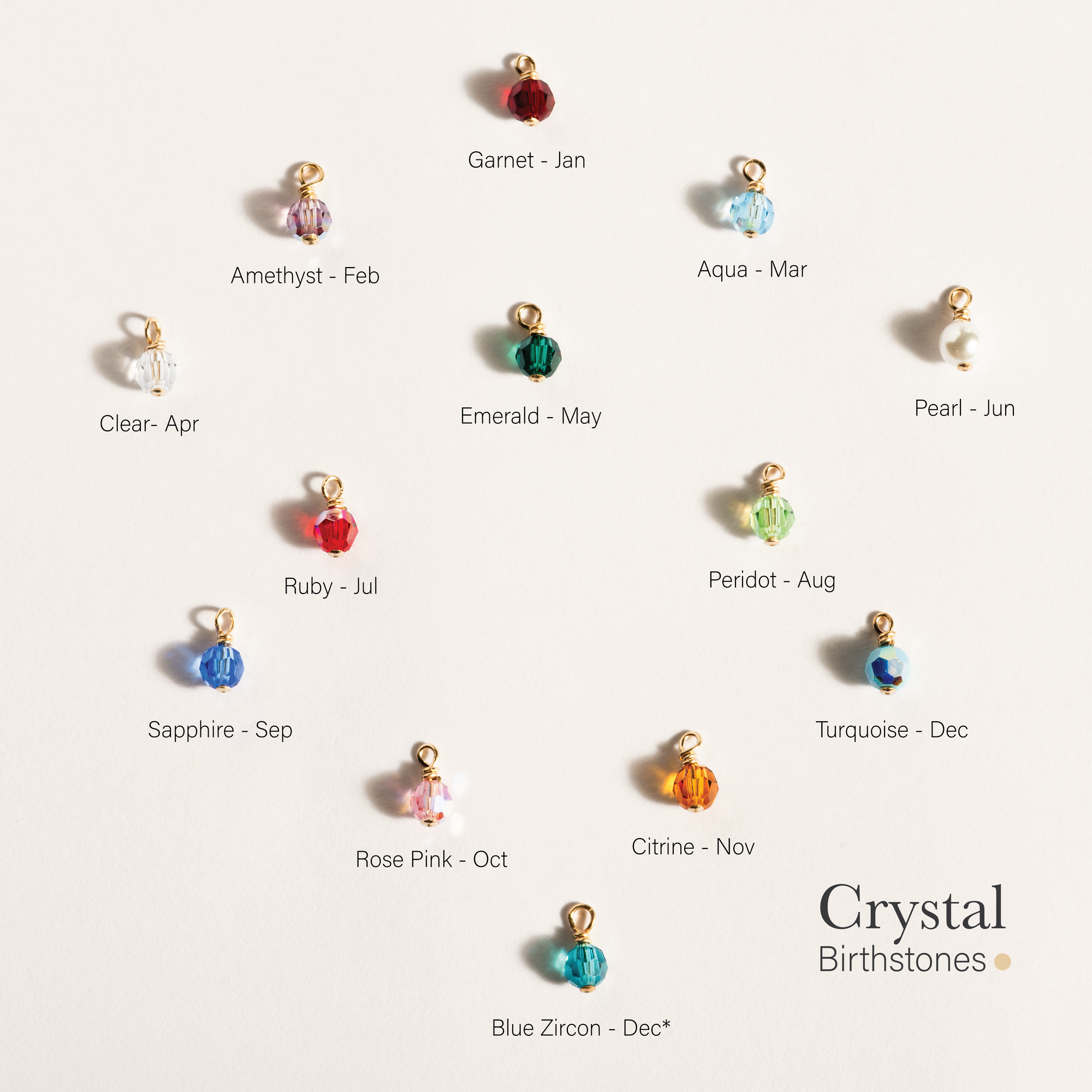 Crystal Birthstones Charms Add On