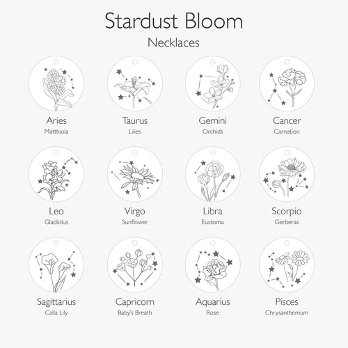 Stardust Bloom Zodiac Necklace