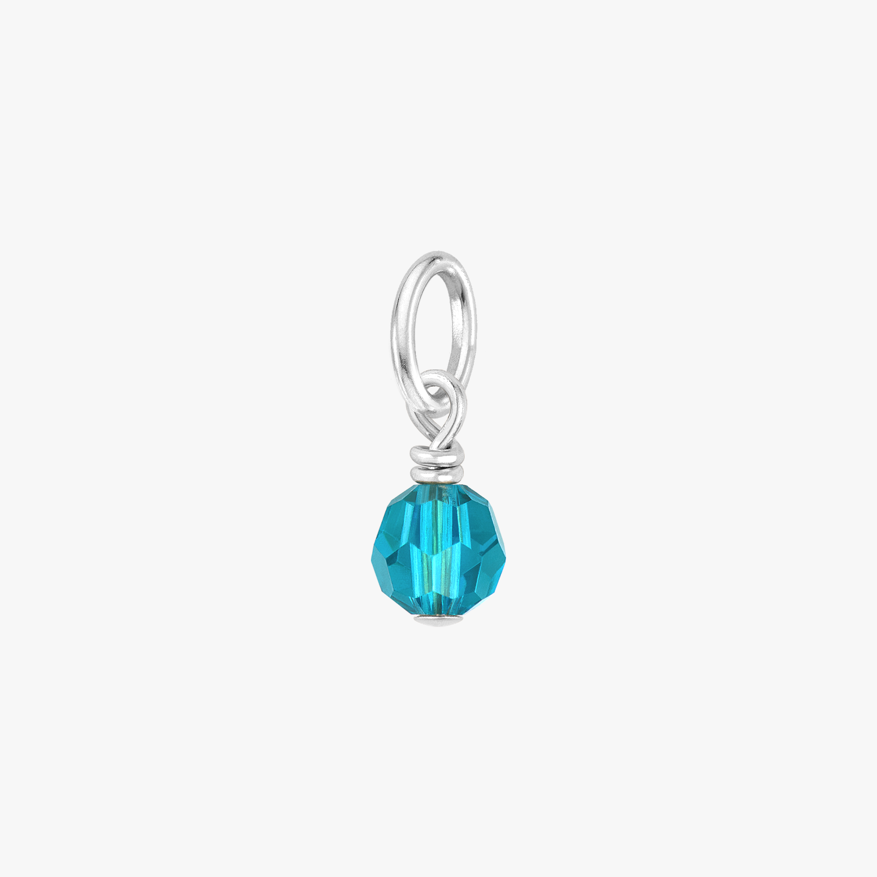 Color:Silver Birthstone Gem:Blue Zircon