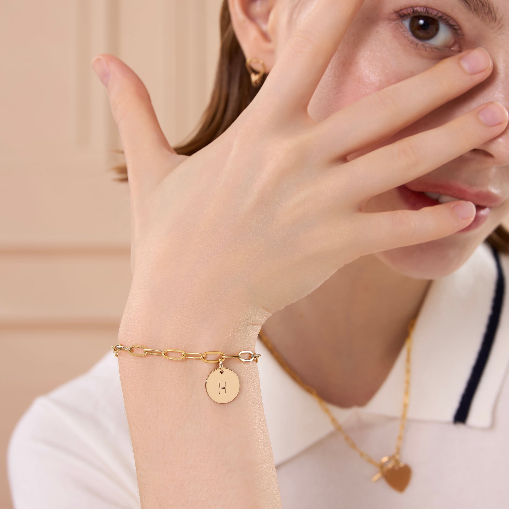 Isabel Initial Charm Bracelet